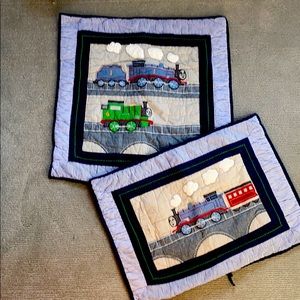 2 Pottery Barn Kids Thomas The Train pillow covers